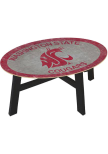 Washington State Cougars Team Color Logo Red Coffee Table