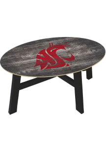 Washington State Cougars Distressed Wood Red Coffee Table