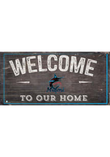 Miami Marlins Welcome Distressed Sign