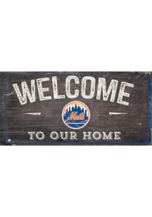 New York Mets Welcome Distressed Sign