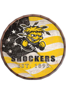 Wichita State Shockers Flag 16 Inch Barrel Top Sign