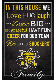 Wichita State Shockers In This House 17x26 Sign