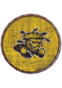Wichita State Shockers Cracked Color 24 Inch Barrel Top Sign