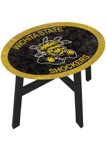 Wichita State Shockers Distressed Side Yellow End Table