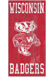 Wisconsin Badgers Heritage Logo 6x12 Sign