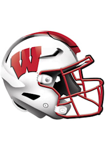 Wisconsin Badgers 12in Authentic Helmet Sign - Red
