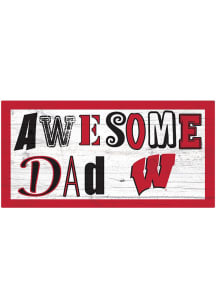 Wisconsin Badgers Awesome Dad Sign