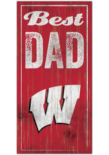 Wisconsin Badgers Best Dad Sign