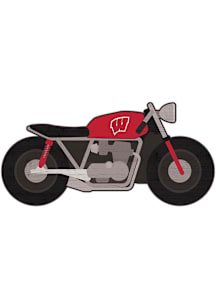Wisconsin Badgers Motorcycle Cutout Sign - Red