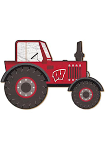 Wisconsin Badgers Tractor Cutout Sign - Red