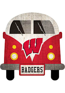 Wisconsin Badgers Team Bus Sign - Red