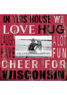 Wisconsin Badgers In This House 10x10 Picture Frame