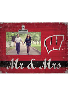 Wisconsin Badgers Mr and Mrs Clip Picture Frame