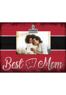 Wisconsin Badgers Best Mom Clip Picture Frame