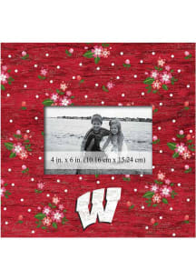 Wisconsin Badgers Floral Picture Frame