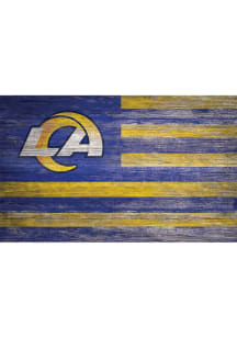 Los Angeles Rams Distressed Flag 11x19 Sign
