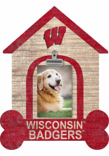 Wisconsin Badgers Dog Bone House Clip Picture Frame