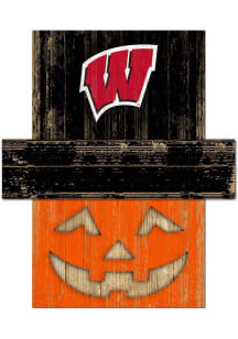 Wisconsin Badgers Pumpkin Head Sign