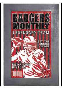 Wisconsin Badgers 11x19 Framed Monthly Sign