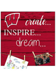 Red Wisconsin Badgers Create Inspire Dream Sign
