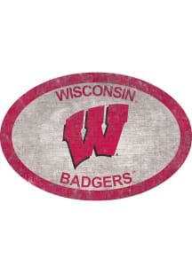Wisconsin Badgers 46 Inch Oval Team Sign