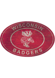 Wisconsin Badgers 46 Inch Heritage Oval Sign