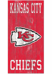 Kansas City Chiefs Heritage Logo 6x12 Sign
