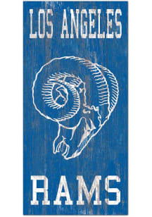Los Angeles Rams Heritage Logo 6x12 Sign