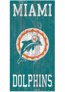 Miami Dolphins Heritage Logo 6x12 Sign
