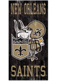 New Orleans Saints Heritage Logo 6x12 Sign