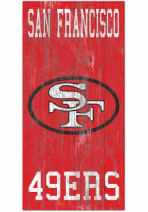 San Francisco 49ers Heritage Logo 6x12 Sign