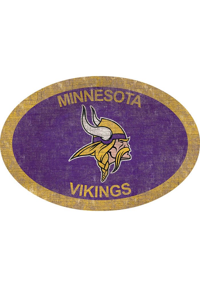 Minnesota Vikings Distressed Round Sign