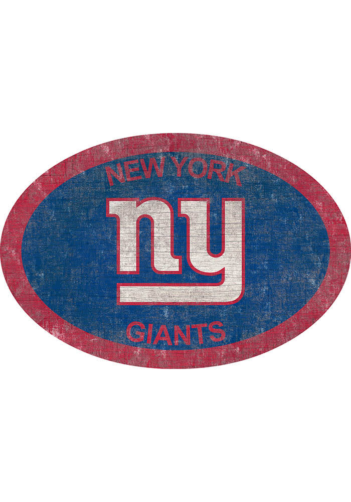 New York Giants 46 Team Color Oval Sign - Sports Unlimited