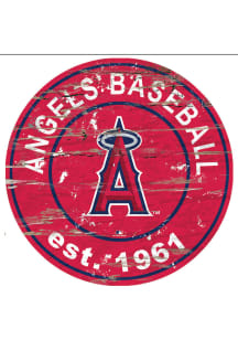 Los Angeles Angels Established Date Circle 24 Inch Sign