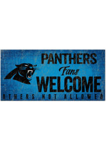Carolina Panthers Fans Welcome 6x12 Sign