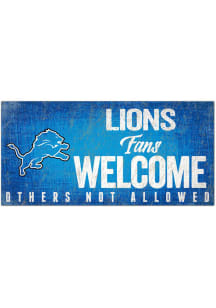 Detroit Lions Fans Welcome 6x12 Sign