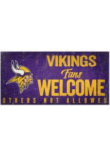 Minnesota Vikings Fans Welcome 6x12 Sign