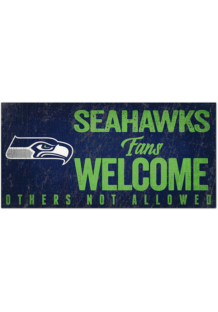 Fan Creations NFL Seattle Seahawks Unisex Seattle Seahawks Coordinate Sign,  Team Color, 6 x 12