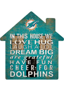Miami Dolphins House 12in Sign