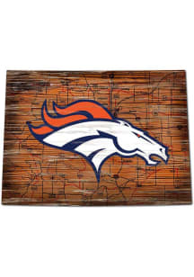 Denver Broncos Mini Roadmap State Sign