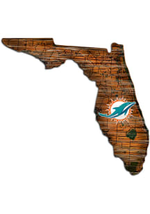 Miami Dolphins Mini Roadmap State Sign