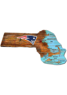 New England Patriots Mini Roadmap State Sign