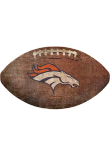 Denver Broncos Football Shaped Sign