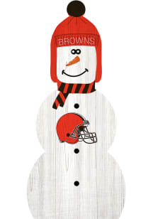 Cleveland Browns Snowman Leaner Sign