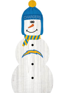 Los Angeles Chargers Snowman Leaner Sign