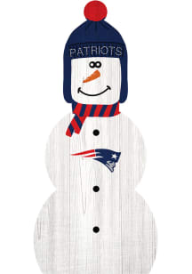 New England Patriots Snowman Leaner Sign