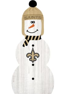 New Orleans Saints Snowman Leaner Sign