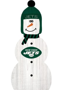 New York Jets Snowman Leaner Sign