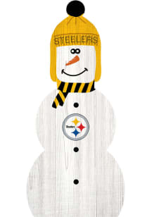 Pittsburgh Steelers Snowman Leaner Sign