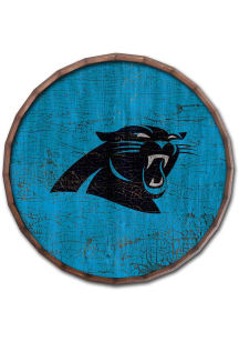 Carolina Panthers Cracked Color 24in Barrel Top Sign